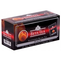 Чай черный в пакетиках для чашки Beta Tea персик 25*2 г