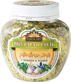 Вкусная соль Costa Del с чесноком и зеленью 400 г