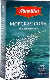 Соль морская Atlantika пищевая крупная 500 г