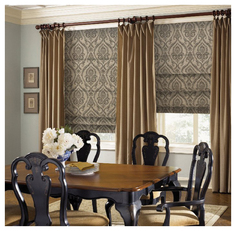 Римская штора Эскар Дамаск 160х160 цвет бежевый; черный