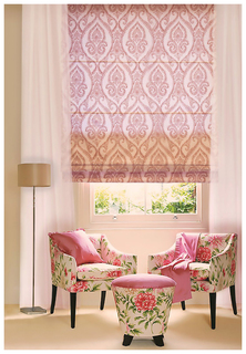 Римская штора Эскар Дамаск 160х60 цвет розовый