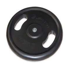 Диск обрезиненный с ручками NT121N черный д31мм 20 кг Larsen