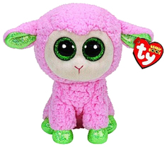 Мягкая игрушка Ty Inc Овечка Beanie Boos (розовая с зелеными копытцами), 23 см