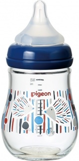 Бутылочка для кормления Pigeon softouch peristaltic plus 0+ стеклянная ежик 160 мл