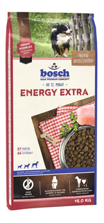 Сухой корм для собак Bosch Extra Energy, для охотничьих, домашняя птица, 15кг
