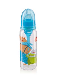 Антиколиковая бутылочка с силиконовой соской Happy Baby ANTI-COLIC BABY BOTTLE Sky