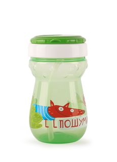 Большой поильник с трубочкой Happy Baby STRAW FEEDING CUP Grass