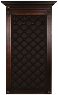 Вешалка настенная Мебелик Сильвия Н3 Экокожа Коричневый