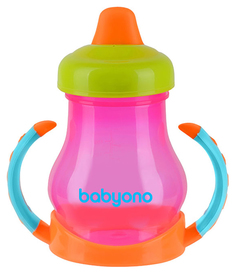 Поильник-непроливайка BabyOno с ручками и мягким носиком 207, 180 мл