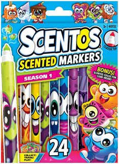Набор ароматизированных тонких фломастеров Scentos, 24 штуки 40722