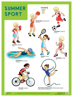 Плакат SUMMER SPORT «Летние виды спорта» 45х60 Мозаика Синтез