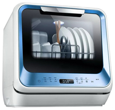 Посудомоечная машина компактная Midea MCFD42900BL MINI white/blue