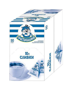 Сливки Простоквашино стерилизованные в пирамидках 10% 20 мл 5 штук в упаковке