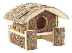 Домик для грызуна Gamma дерево, 13х14х18см, цвет коричневый