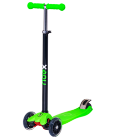 Трёхколёсный самокат Ridex Snappy 3D детский зеленый со светящимися колёсами