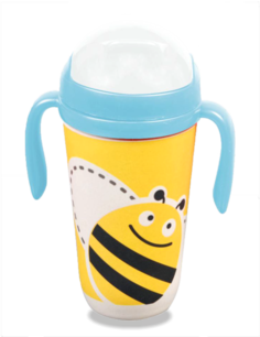 Поильник детский Eco-baby 300 мл с трубочкой Пчёлка