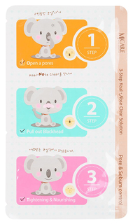 Патчи для очищения кожи Mijin 3-Step Koala Nose Clear Solution 7г