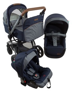 Коляска модульная 3 в 1 Farfello Zuma Trio Comfort dark blue