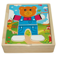 Пазл QiQu Wooden Toys Factory Медвежонок Миша