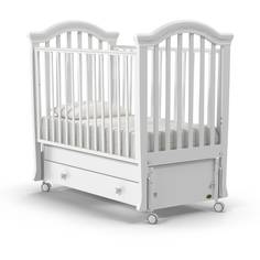 Кроватка Nuovita Perla Swing маятник продольный bianco белый