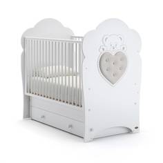 Кроватка Nuovita Fortuna Swing маятник поперечный bianco белый