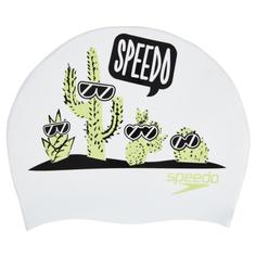 Шапочка для плавания Speedo Junior Slogan Cap белая (C616)