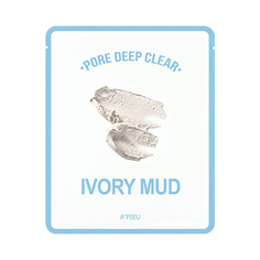 APIEU Тканевая маска для лица APIEU Pore Deep Clear Ivory Mud Mask на основе глины