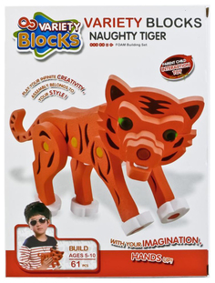 Конструктор пластиковый Shantou Gepai variety blocks тигр 61 деталь B1617197