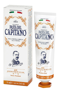 Зубная паста Pasta del Capitano Ace мята и ментол 75 мл
