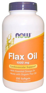 Льняное масло NOW Flax Oil 250 капс.