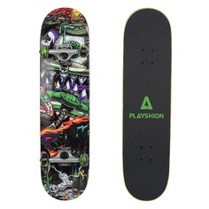 Скейтборд Playshion Crazy 80 x 20,3 см зеленый