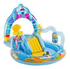 Intex игровой центр 279х160х140см замок русалки с горкой