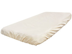 Простыня на резинке Папитто бязь экрю 125х60