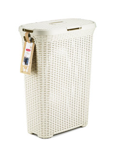 Корзина для белья RATTAN STYLE 40л кремовая Curver