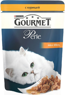 Влажный корм для кошек Gourmet Perle, курица, 24шт, 85г