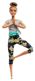 Кукла Mattel Barbie FTG82 Безграничные движения Шатенка с пучком