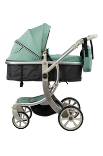 Коляска-трансформер Farfello Aimile Silver зеленый голубой арт.FTS-6