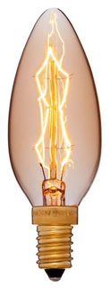 Лампа накаливания E14 40W свеча золотая 052-085 Sun Lumen