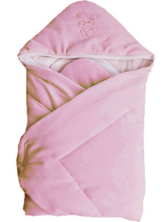 Конверт-одеяло Папитто велюр с вышивкой Розовый 2157