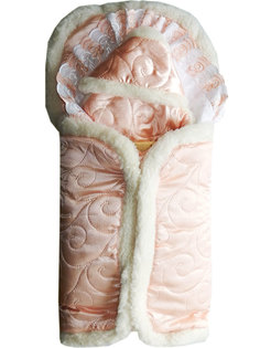 Конверт Папитто стеганый на меху Персиковый 10 пр.