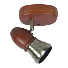 Спот OAK 1хЕ14х40W, бронза/дер Powerlight