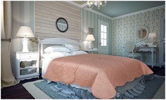 Покрывало Amore Mio Damask персиковое 220*240 см