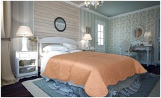Покрывало Amore Mio Damask бежевое 220*240 см