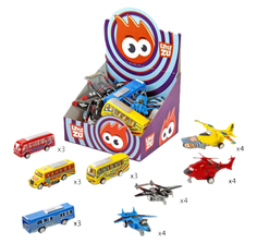 Интерактивная игрушка Little Zu Самолеты и Автобусы инерционные в ассортименте