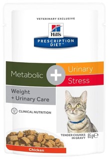 Влажный корм для кошек Hills Prescription Diet Metabolic+Urinary Stress, курица, 85г