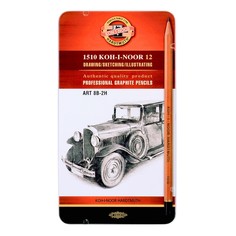 KOH-I-NOOR Набор карандашей чернографит. неокраш. (2Н-8В) Art KOH-I-NOOR, 12 шт.