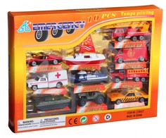 Набор машинок Emergency, 10 шт, Shantou Gepai