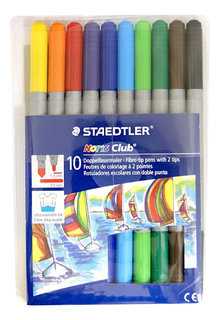 Фломастеры Staedtler NorisClub двусторонние 10 цветов