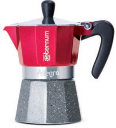 Гейзерная кофеварка Bialetti AETERNUM Allegra PETRA ROUGE
