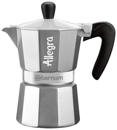Гейзерная кофеварка Bialetti AETERNUM Allegra SILVER